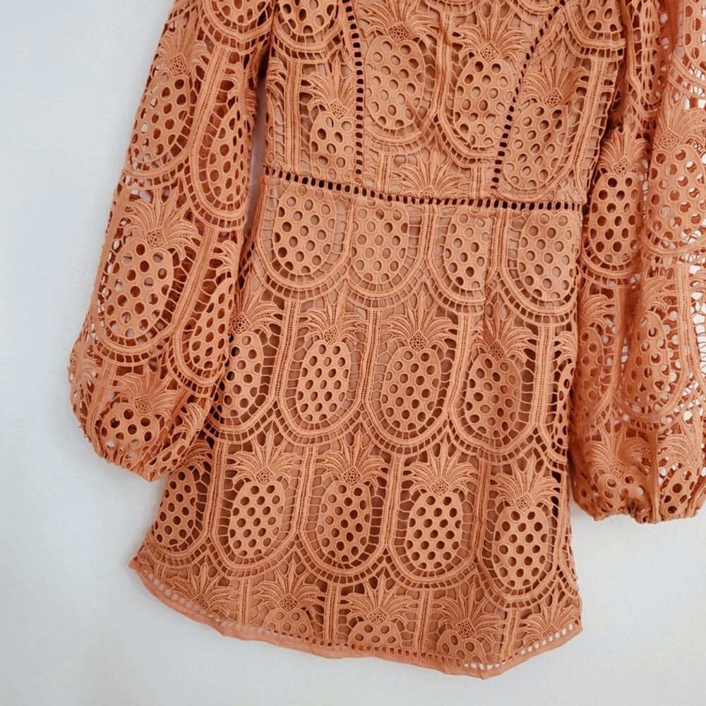Sage + Paige Take Me To The Tropics Pineapple Rose Mini Dress Womens Medium NWOT - Picture 5 of 16